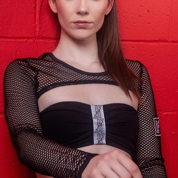 LF THE BRND DIGITAL CINCHED TUBE TOP WITH LF TAPE - Picture 2 of 6